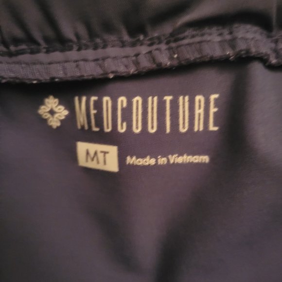 WOMENS MED COUTURE NAVY WIDE LEG SCRUB PANTS-MEDIUM TALL-SCRUBS-MEDIUM TALL - Picture 8 of 8